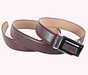 Чоловічий ремінь зі штучної шкіри під штани UK888-31 коричневий, фото 2
