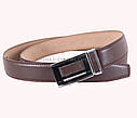 Чоловічий ремінь зі штучної шкіри під штани UK888-31 коричневий, фото 4