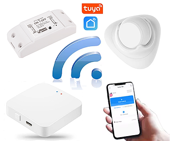 Smart автоматизація освітлення 1DAL LightKit MIX05 | Датчик присутності + Хаб + Wi-Fi реле | APP "Tuya"
