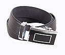 Чоловічий ремінь зі штучної шкіри під штани UK888-32 чорний, фото 3
