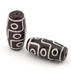 Намистина Дзі 9 очей 30х14 мм 1 шт. (приносить швидку удачу та багатство)