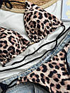 Жіночий леопардовий роздільний купальник на зав'язках, фото 8