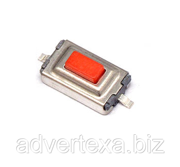 Тактильна кнопка, мікроперемикач SMT 3 x 6 x 2.5 мм. 2 Pins