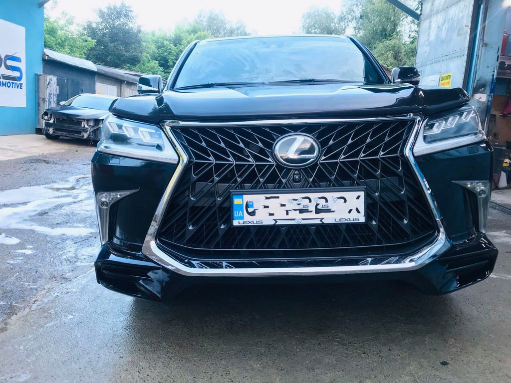 Передній дифузор TRD (2016-2022) Білий колір для Lexus LX570/450d