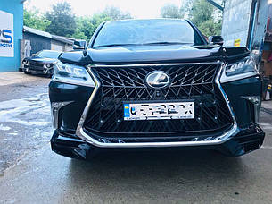 Передній дифузор TRD (2016-2022) Білий колір для Lexus LX570/450d, фото 1
