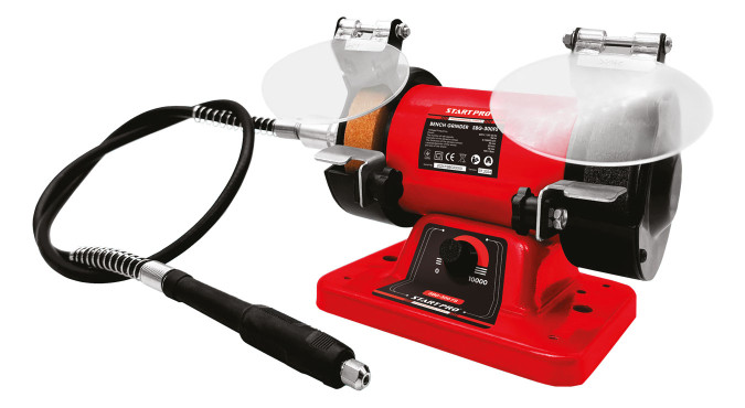 Верстат точильний Start Pro SBG-300FS (диск 75 мм, гнучкий вал)