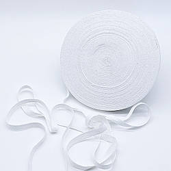 Кіперна стрічка ХБ / колір білий / ширина 1 см / замовлення від 1 метра