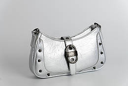 Сумка з екошкіри David Jones, срібло