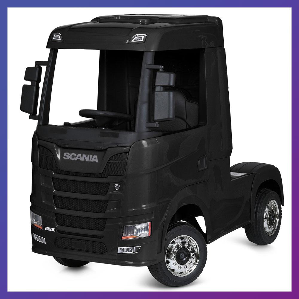 Дитяча електромобіль-машина Scania M 6062 з пультом радіокерування для дітей 3-8 років Чорний