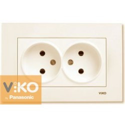 Розетка подвійна Крем Karre Viko, 90960155