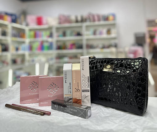 Подарунковий набір Bogenia Makeup Gift Set 8в1 в косметичці, фото 1