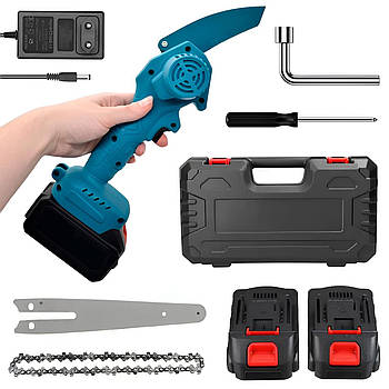 Акумуляторна міні пила 6" в кейсі + 2 АКБ 48В / Міні пилка акумуляторна / Сучкоріз