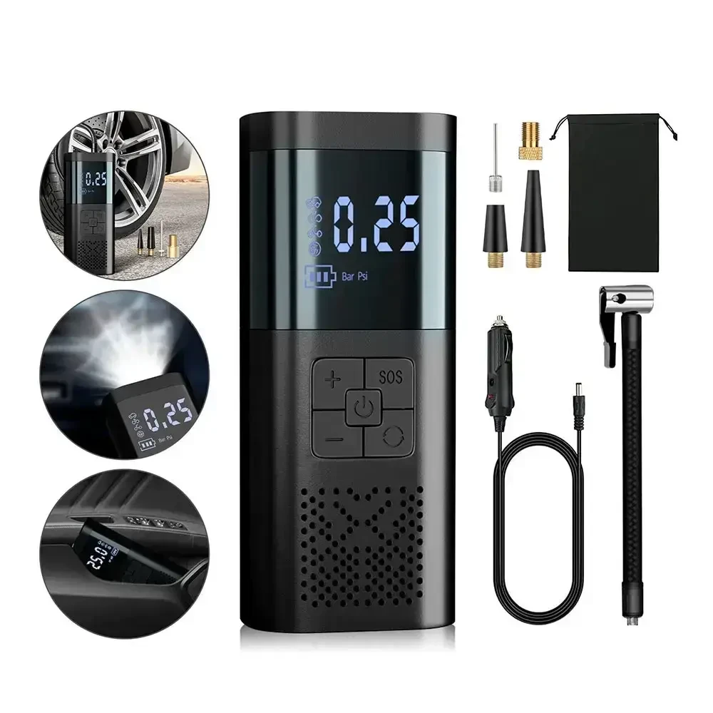 Автомобільний компресор для шин від прикурювача Tire Air Compressor, фото 1