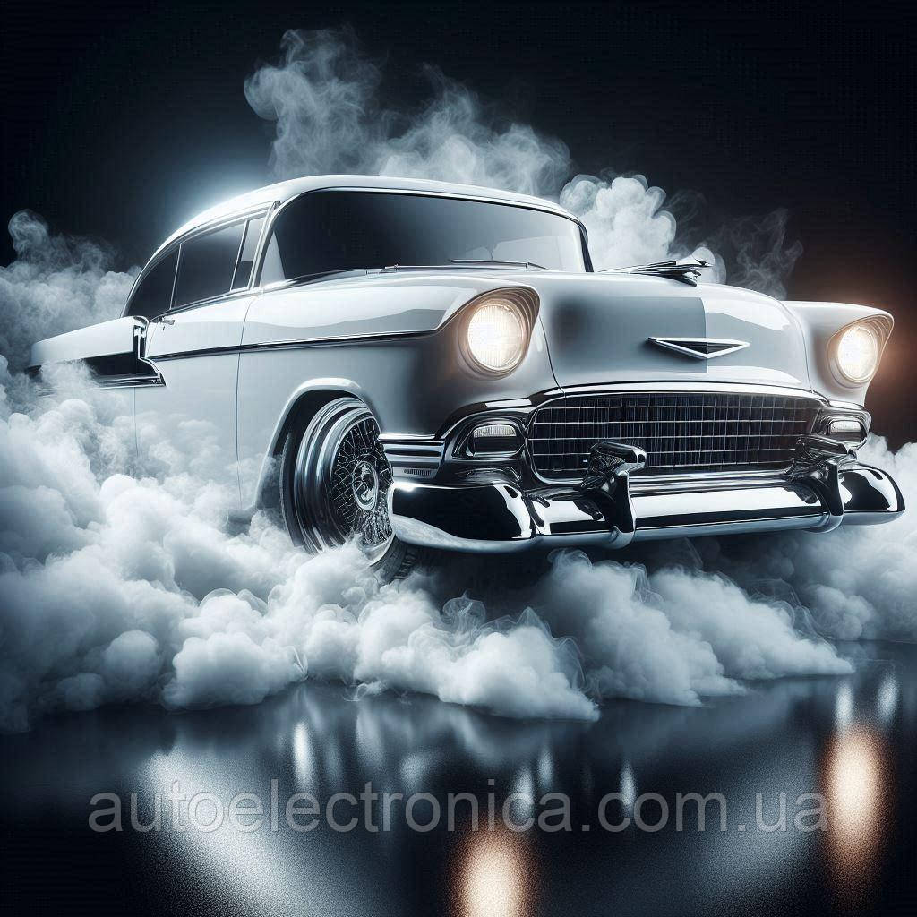 Картина на полотні "Classic Сar in Сlouds of Smoke" | ECV.7.23