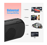 FM радіоприймач з Bluetooth, портативна колонка з ліхтариком YG-A30 3Вт FM AUX Вологостійкічть IPX4 Чорний, фото 4
