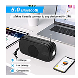 FM радіоприймач з Bluetooth, портативна колонка з ліхтариком YG-A30 3Вт FM AUX Вологостійкічть IPX4 Чорний, фото 5