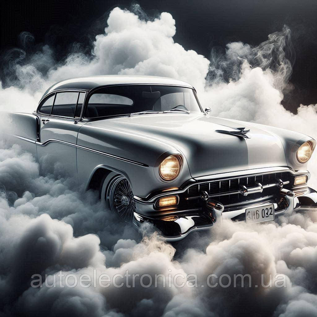 Картина на полотні "Classic Сar in Сlouds of Smoke" | ECV.7.27