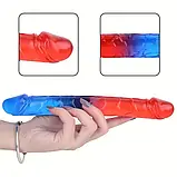 Двоголова Кришталева Паличка для Масажу Пеніса Пара Анальна Іграшка, фото 2