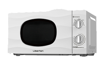 Мікрохвильова піч LIBERTON LMW-2703, 20 л, 700 Вт, механічне управління, 5 рівнів потужності, біла