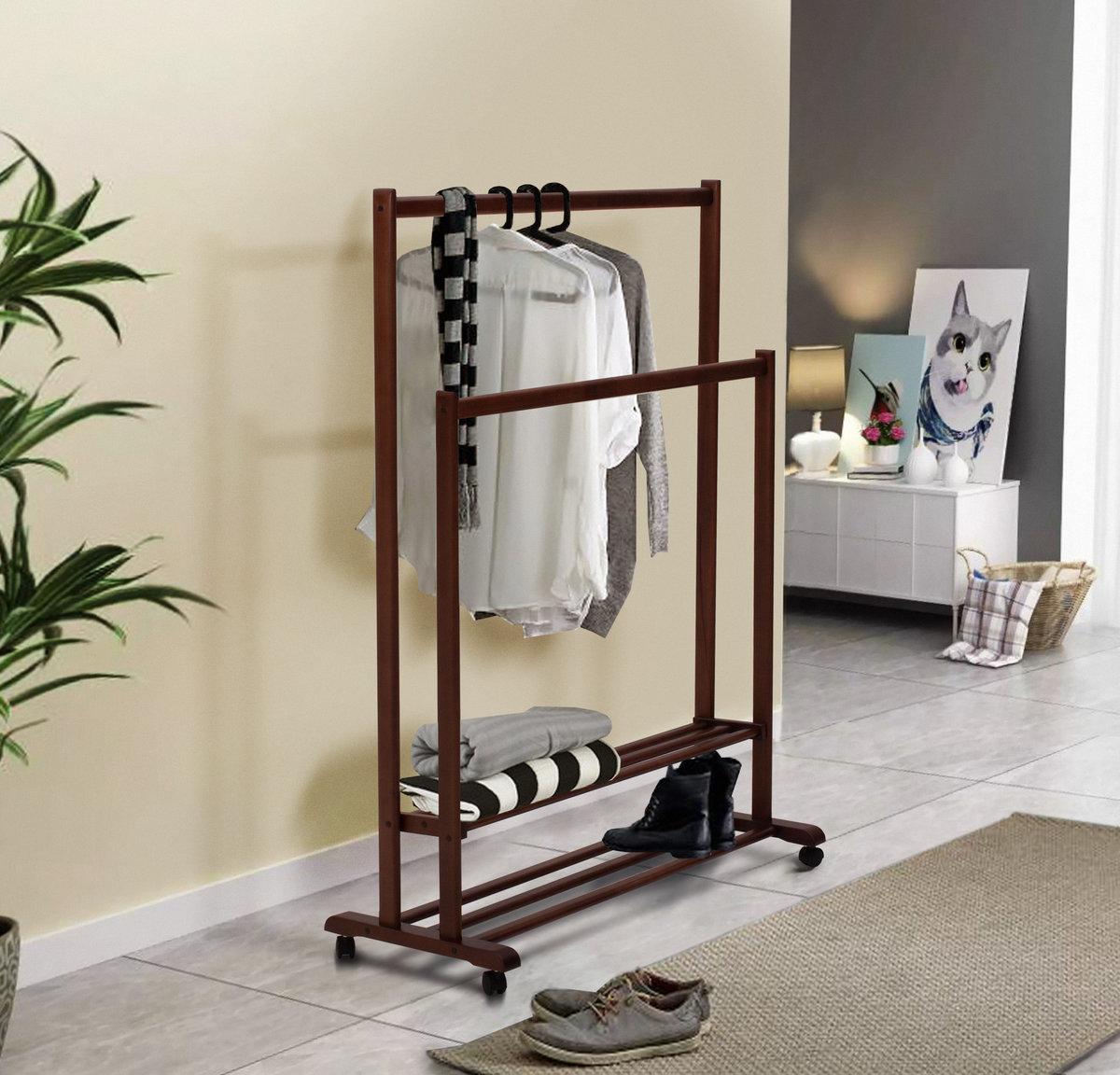 Плечики Спліт напольні подвійні, горіх, Арт.61729