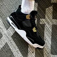 Демісезонні чорні замшеві чоловічі кросівки Nike Air Jordan 4 Retro "Royalty"