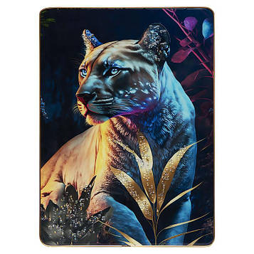 Картина з каменів для інтер'єру на стіну на кухню, спальню, зал, офіс 30х40см «Пума»