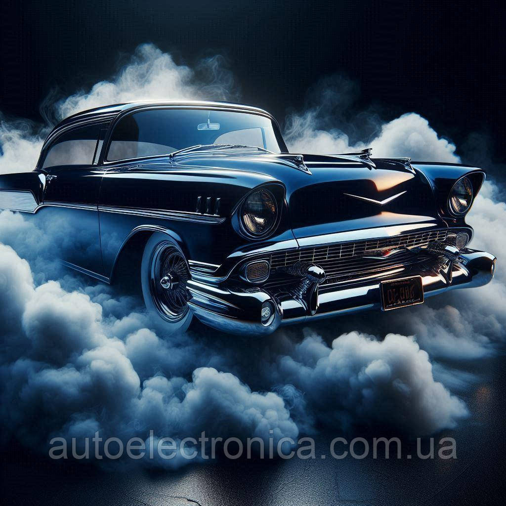 Картина на полотні "Classic Сar in Сlouds of Smoke" | ECV.7.33, фото 1