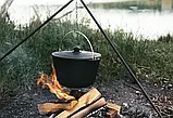 Казан чавунний туристичний 12 л з чавунною кришкою Brizoll, фото 11