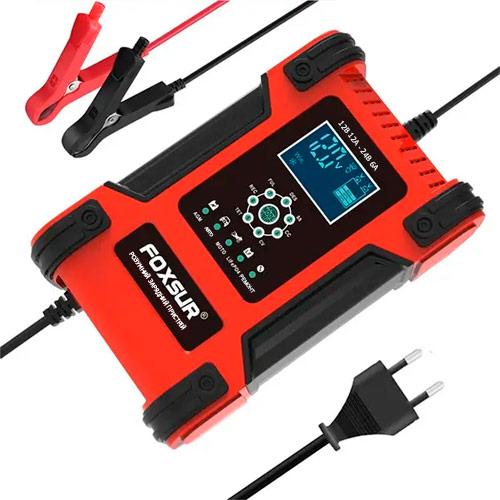 Розумний зарядний пристрій авто акумуляторів 12В-12А 24В-6А РК FOXSUR FBC122412D