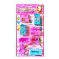 Меблі 8 предметів, на листі, 19,5*37,5*5см (110шт)