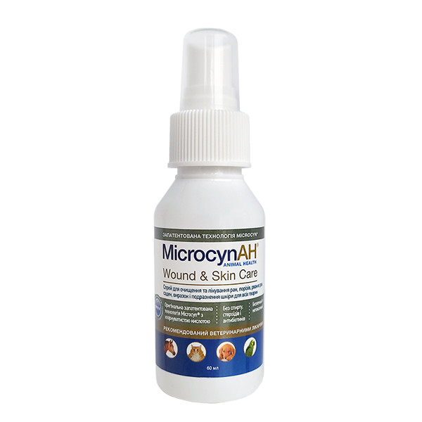 Microcyn Wound&Skin Care Spray МІКРОЦИН спрей для обробки ран і догляду за шкірою всіх видів тварин, фото 1