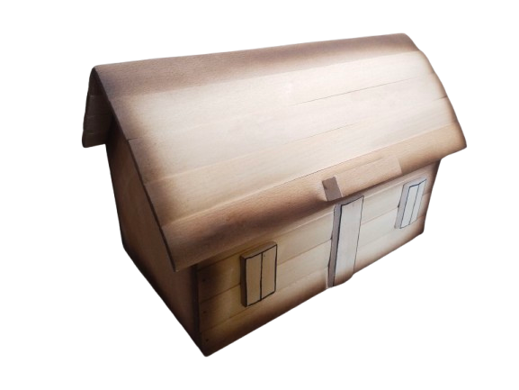 Дерев'яна хлібник "Хатка" 38*25*24 см.