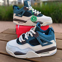 Демісезонні шкіряні чоловічі кросівки Nike Air Jordan 4 Premium Найк аїр Джордан 4