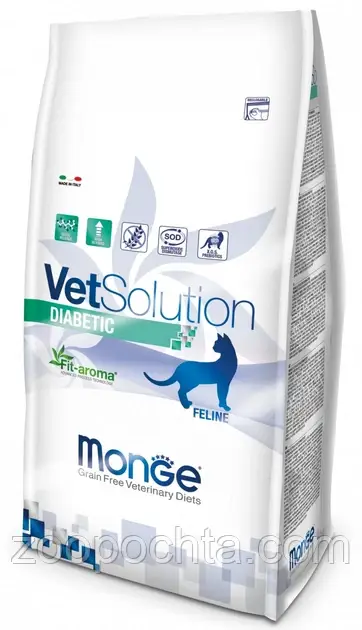 Сухий корм для кішок Monge VetSolution Cat Diabetic при цукровому діабеті 1.5 кг