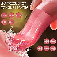 Жіноча секс-іграшка: 10-частотна вібрація, стимуляція клітора язиком