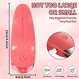 Жіноча секс-іграшка: 10-частотна вібрація, стимуляція клітора язиком, фото 2