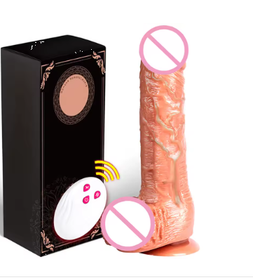 Фалоімітатор 18 см 4D Carving з пультом керування 7 Режимів рухів та вібрацій