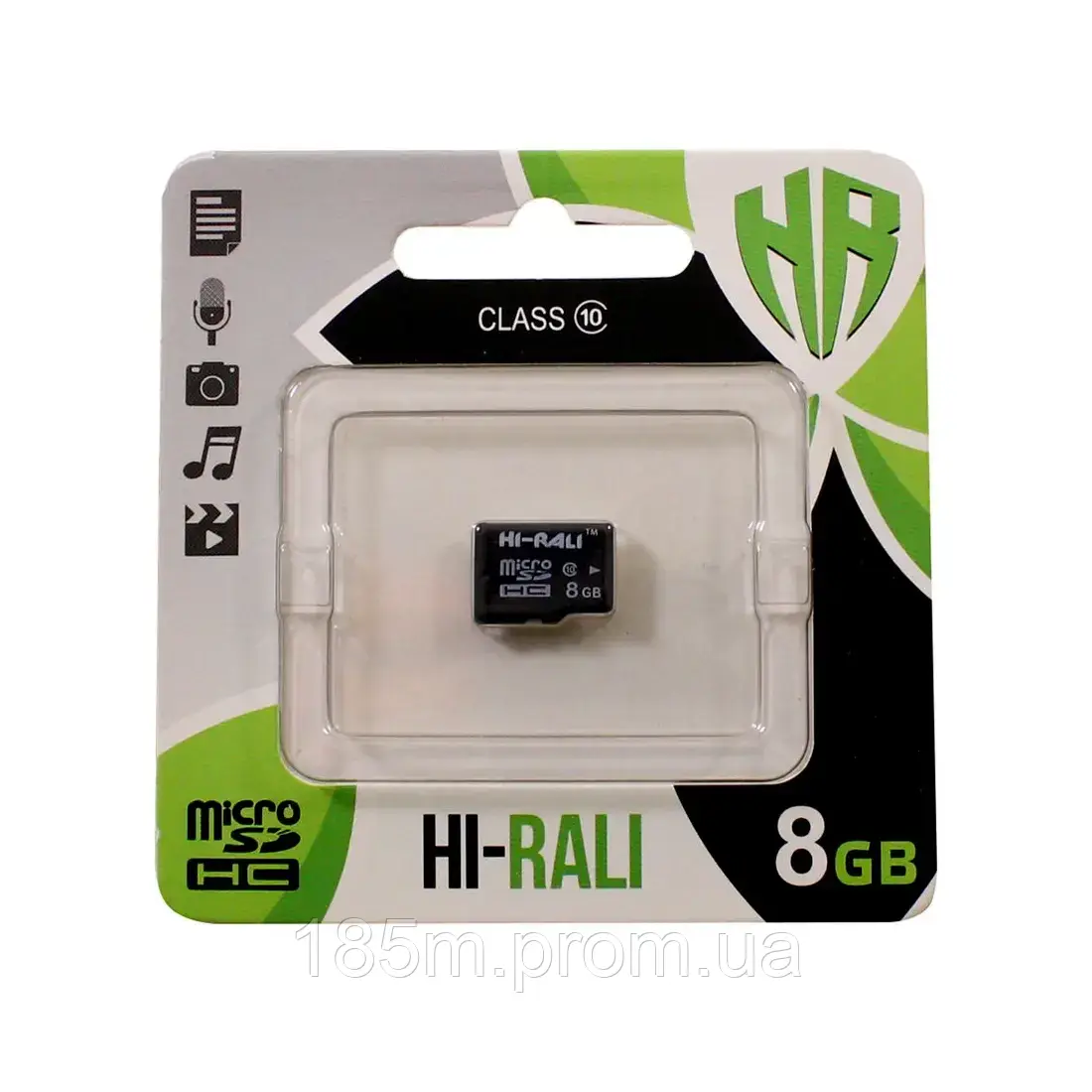 Карта пам'яті microSDHC HI-RALI 8GB class 10 (без адаптера), фото 1