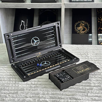 Подарунковий набір настільних ігор: нарди та доміно Mercedes, арт 707005