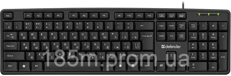 Клавіатура DEFENDER Element HB-520 USB UKR чорна, фото 1