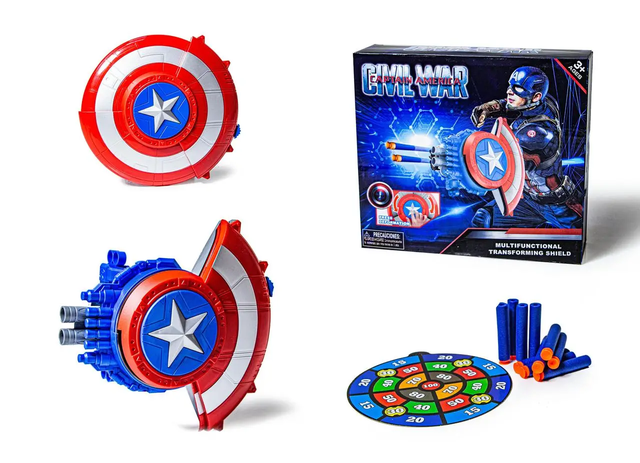 Ігровий набір щит-бластер Капітана Америки 345 Ігровий набір щит-бластер Капітана Америки 345