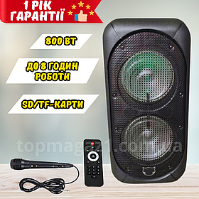 Акустична музична колонка BIG PRO 800Вт акумуляторна колонка-валіза з Bluetooth FM-радіо USB USB TWS