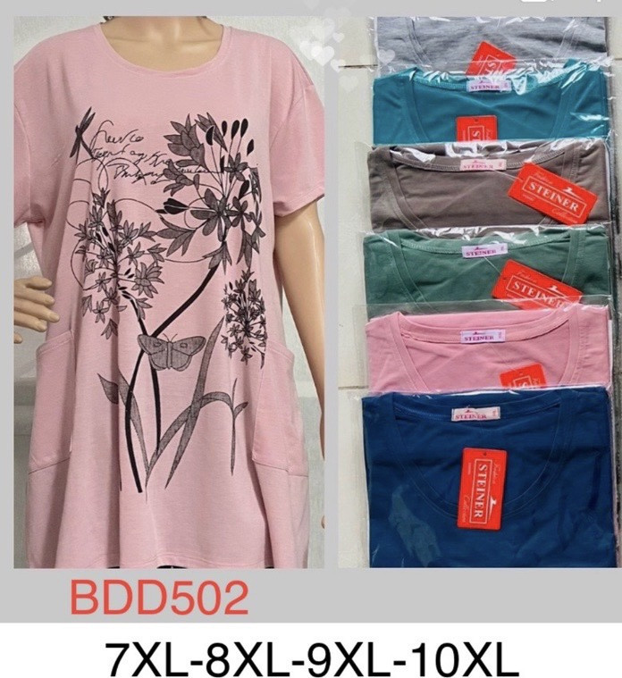 Туніка жіноча бавовна розмір супербатал 7XL-10XL (62-70) Мікс колір (від 5 шт.)