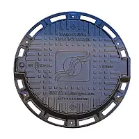 Люк чавун. канал. важкий. "Т" С250 з з/п шарн (d820 мм, h 120 мм) +" Київвод-канал" ВЧ (КТ-3)