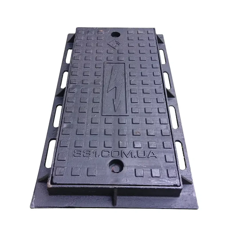 Люк чавунний електротехнічний типу "Л" А15 з ж/п + шарнір (780х440 мм, h-60 мм) ВЧ (КТ-15)