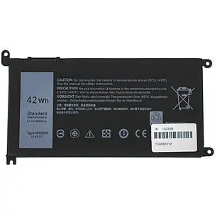 Батарея WDX0R WDXOR до Dell Inspiron 13 5368 5378 5379 15 5565 5567 5568 5570 17 5765 5767 5770 Vostro 5468 55, фото 1