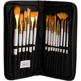 Набір пензликів професійних 15шт у пеналі 1-324 (22124)