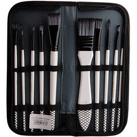 Набір пензликів професійних 10шт у пеналі 1-327 (22124)