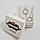 Комплект прикрас зі срібла браслет та сережки з білими фіанітами, фото 8