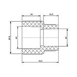 Муфта PPR Blue Ocean 63х25 редукційна, фото 2